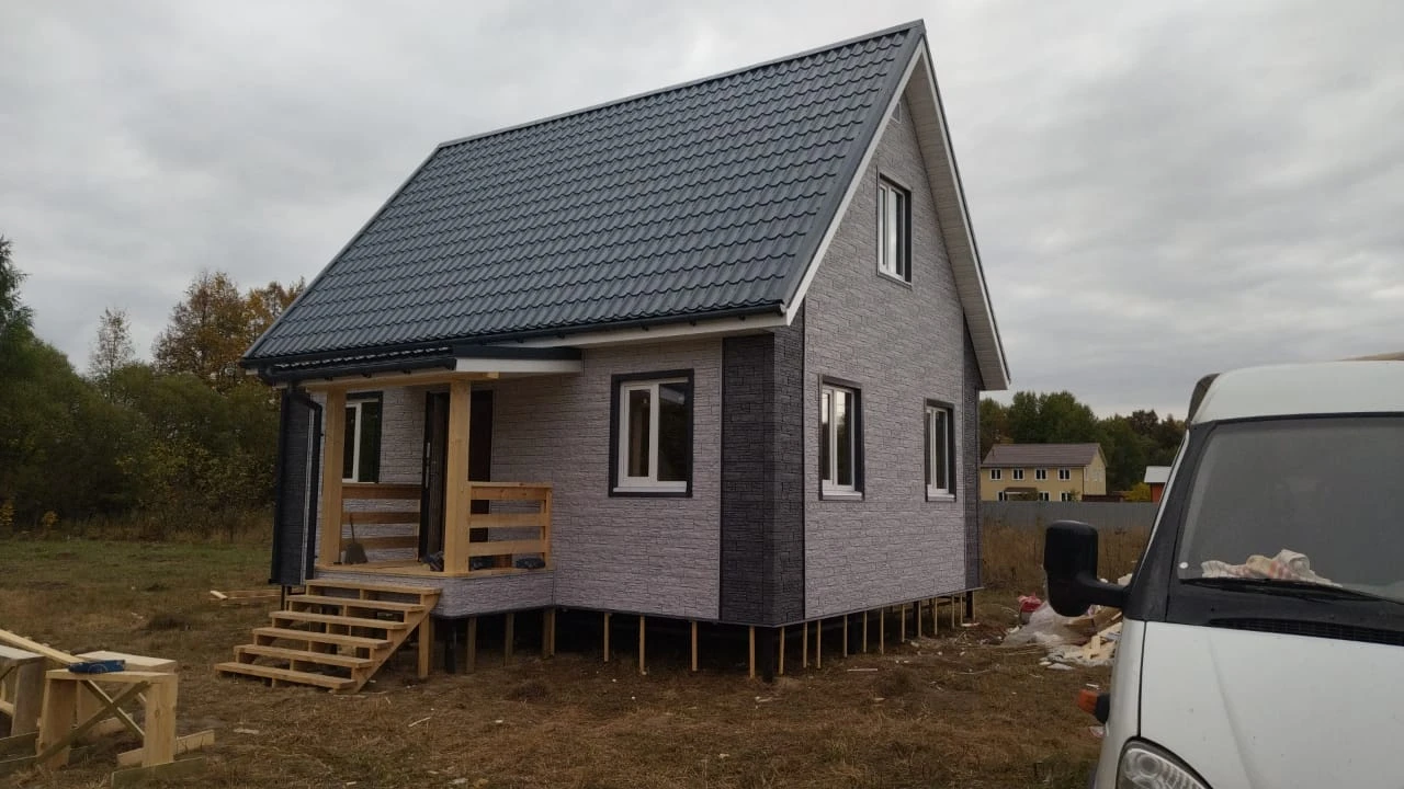 Каркасный дом 6х8 «Земляника» в Леонтьевском с. п., д. Васьково