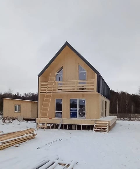 Каркасный Барн Хаус Выборг в г. о. Ступино, тер. ЗАО Ивановское