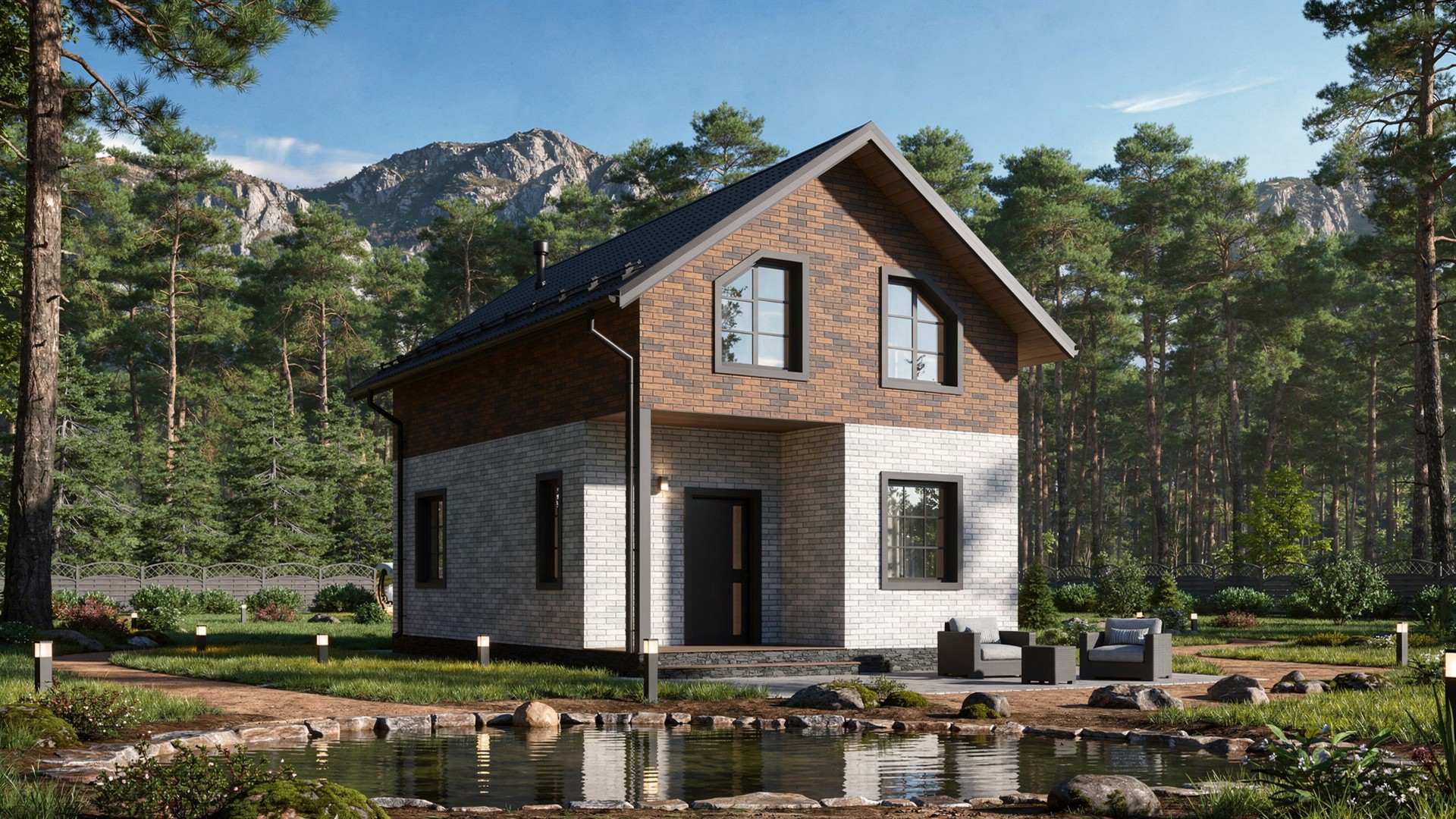 Каркасный коттедж Байкал — 6x9 м, 108 м²