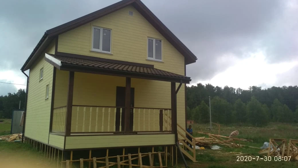 Каркасный дом 7х8 Солнышко в Ступинском районе, д. Калянино